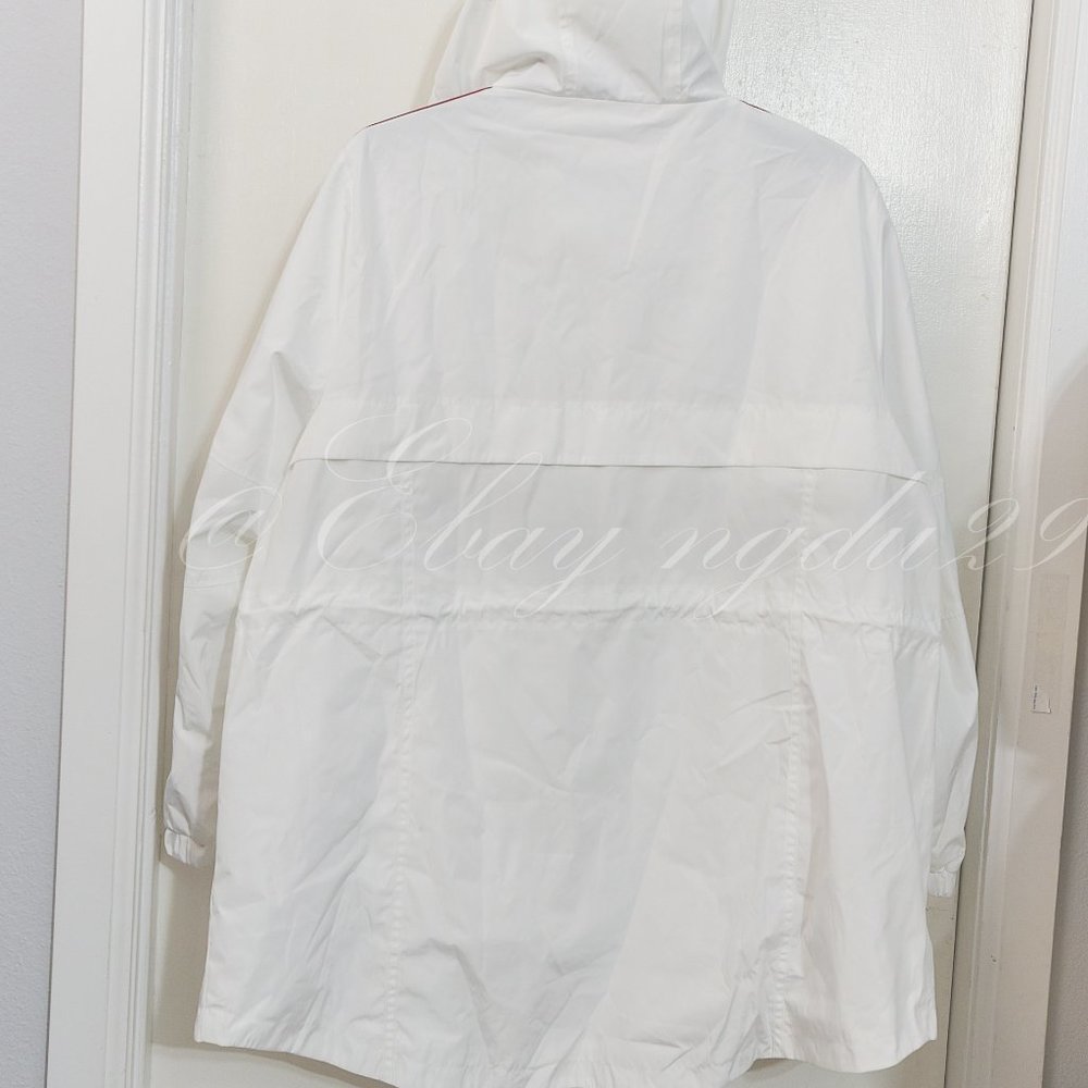 Tommy Hilfiger Ladies' Long Windbreaker WHITE - Picture 6 of 8